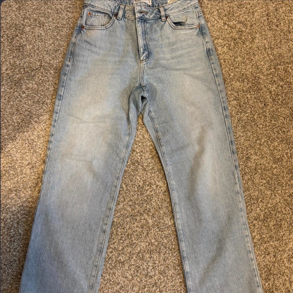 Garage Light Wash Straight Leg Jeans